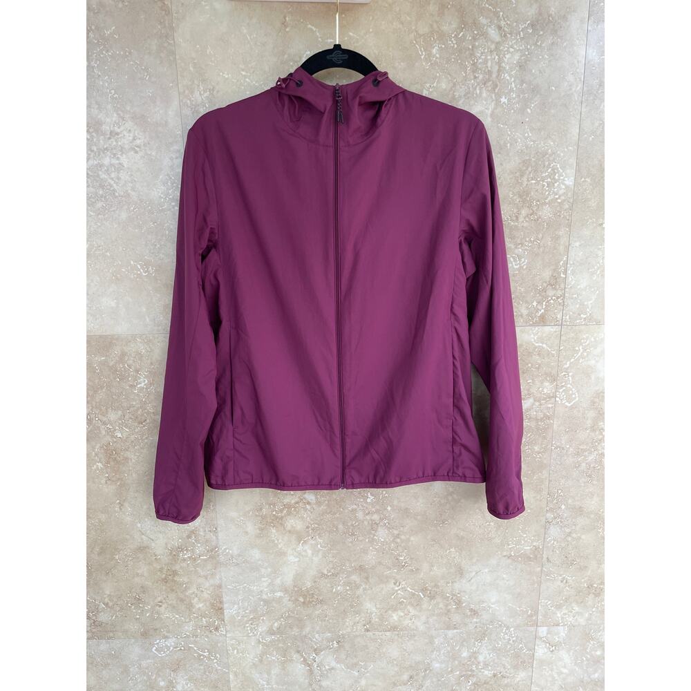 Uniqlo Jacket Packable Hooded Size M Purple Ultra Light Parka Outdoor Spring - Picture 2 of 9
